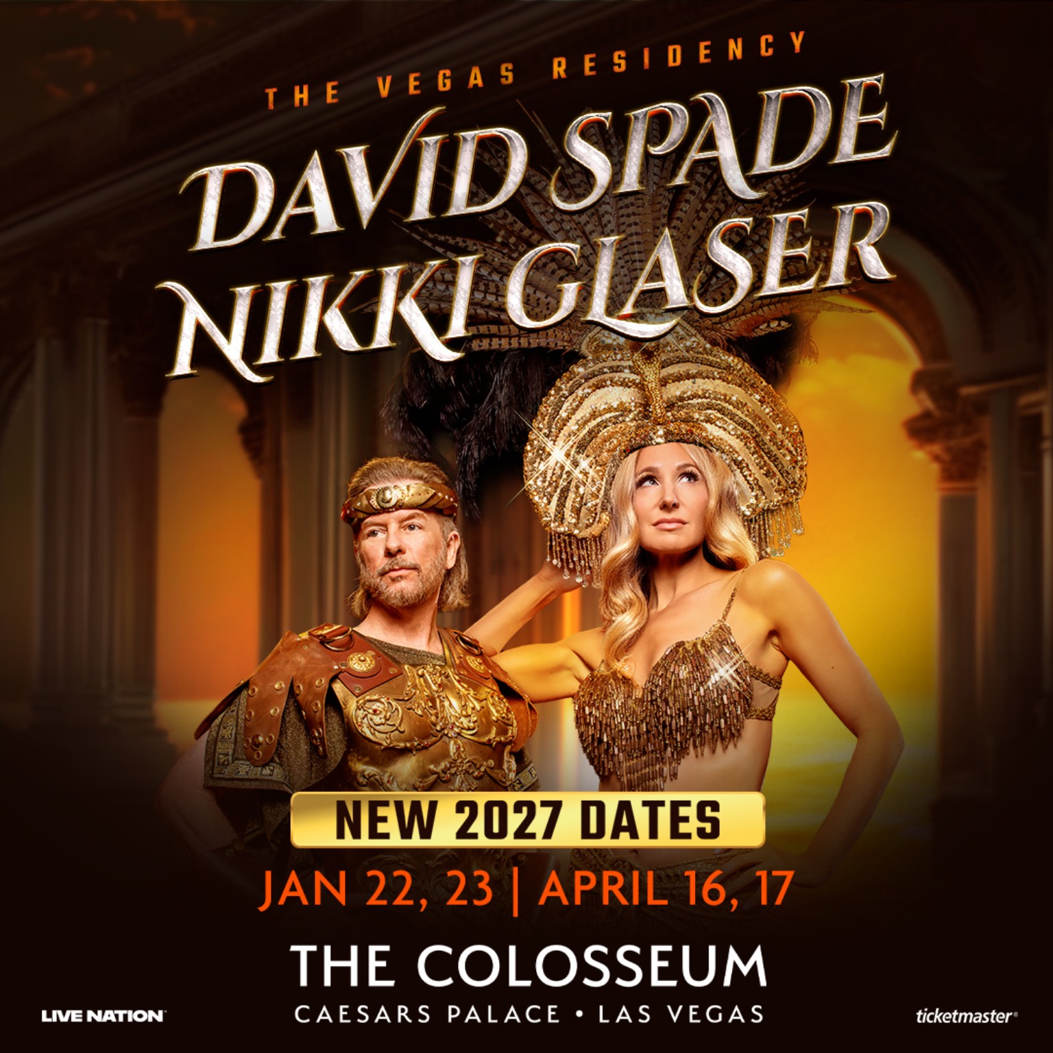 David Spade and Nikki Glaser Las Vegas residency 2027 dates