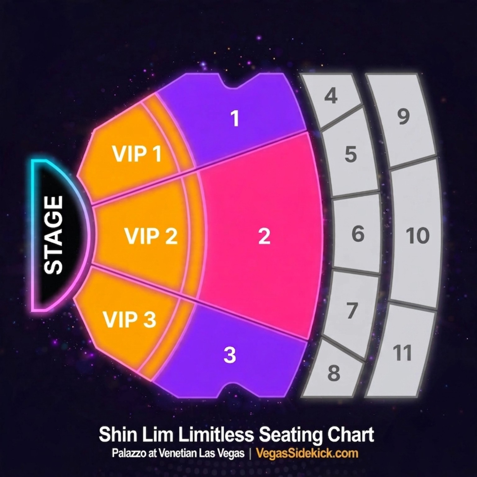 Palazzo Theatre seating chart for Shin Lim: LIMITLESS