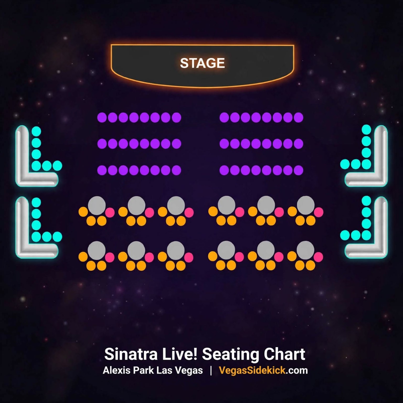 Sinatra Live! seating chart at Alexis Park Las Vegas